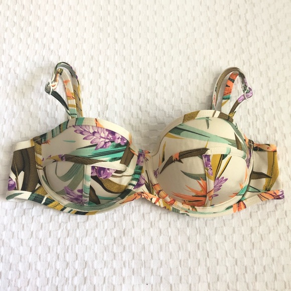 🖤Body Glove Floral Bandeau Bikini Top—S - Picture 3 of 8